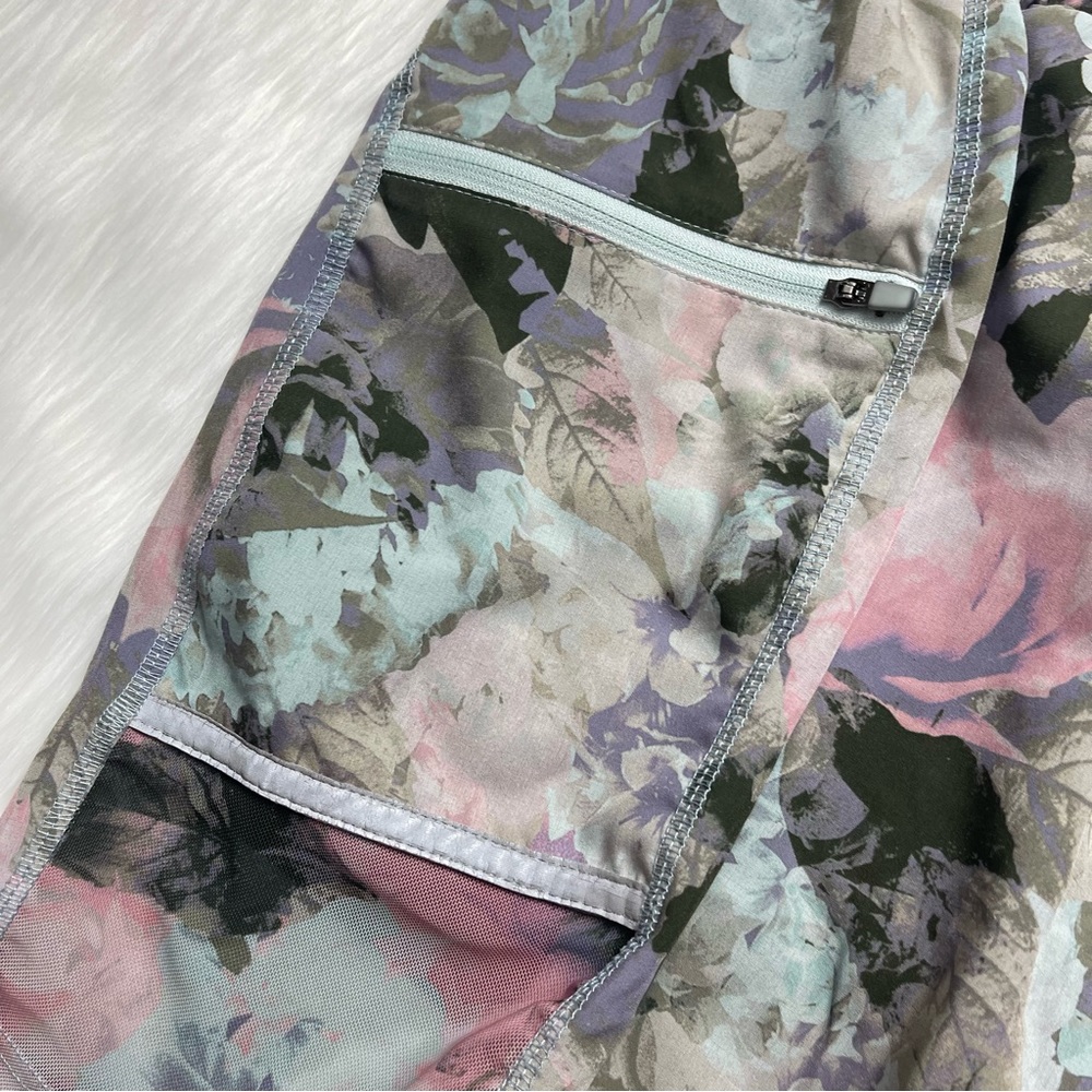 Fabletics Floral Green Running Shorts - image 2